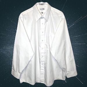 Arrow Drover Broadcloth Easy Care Dress Shirt in White Men’s XL